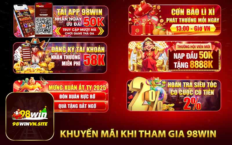 Khuyến Mãi Khi Tham Gia Đăng Ký 98WIN